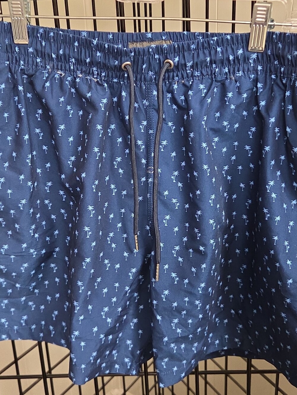 Slate & Stone Swim Shorts XL Blue Trunks Palm Trees Mesh Lined